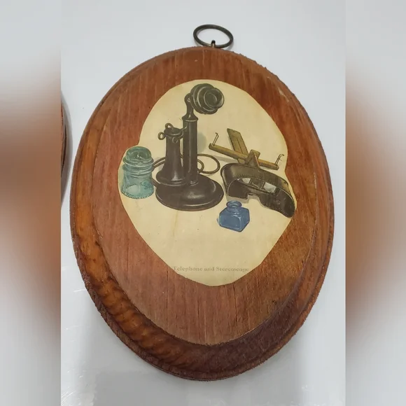 Retro Wooden Wall Art Set - Picture 3 of 7